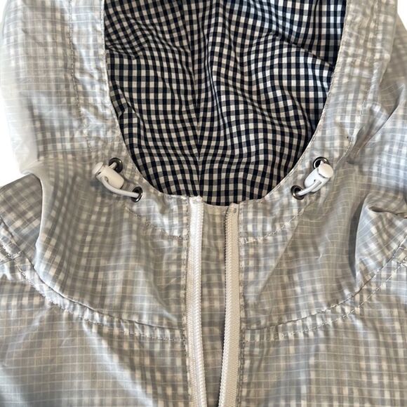 Charles River Syracuse University Navy and White Checkered Rain Jacket Sz Large - Picture 2 of 10